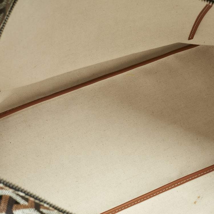 Pre Owned Goyard Brown Goyardine Coated Canvas and Leather Artois MM Tote