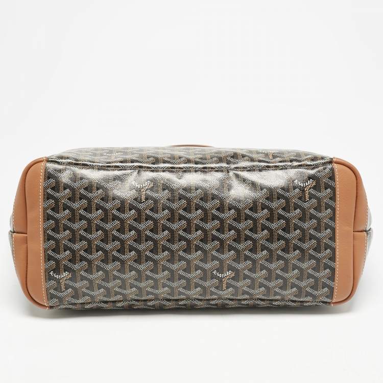 Pre Owned Goyard Brown Goyardine Coated Canvas and Leather Artois MM Tote
