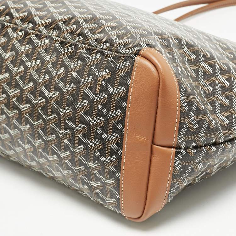 Pre Owned Goyard Brown Goyardine Coated Canvas and Leather Artois MM Tote