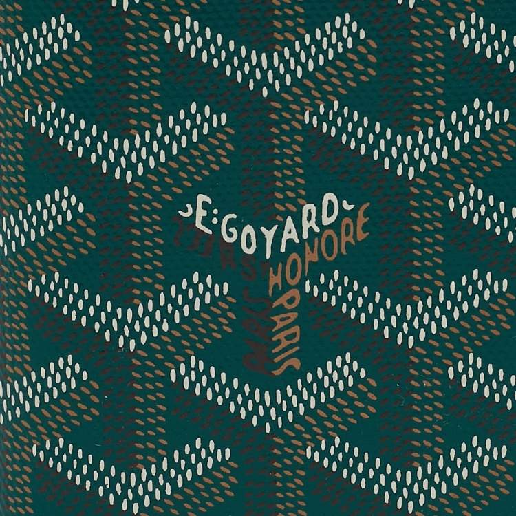 Pre Owned Goyard Green Goyardine Coated Canvas Saint Pierre Card Holder