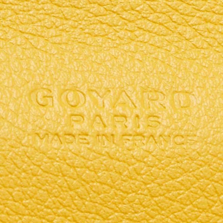 Pre Owned Goyard Yellow Goyardine Coated Canvas and Leather Chypre Wallet-Pouch 