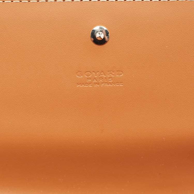 Pre Owned Goyard Brown Goyardine Coated Canvas Varenne Continental Wallet
