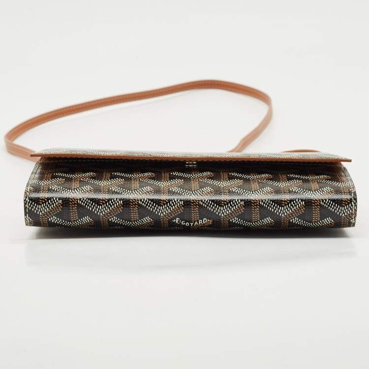 Pre Owned Goyard Brown Goyardine Coated Canvas Varenne Continental Wallet