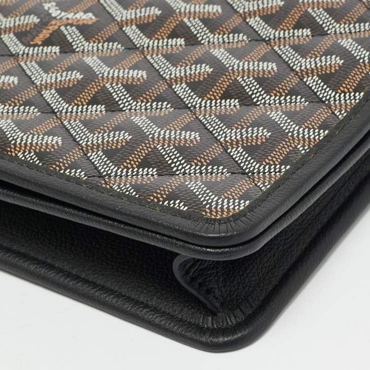 Pre Owned Goyard Black Goyardine Coated Canvas Alexandre III Bag