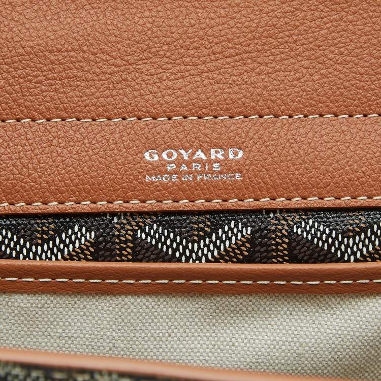 Pre Owned Goyard Brown Goyardine Coated Canvas and Leather Rouette PM Bag