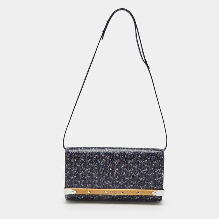 مملوكة مسبقًا Goyard Blue Goyardine Coated Canvas and Leather Monte Carlo PM Clutch
