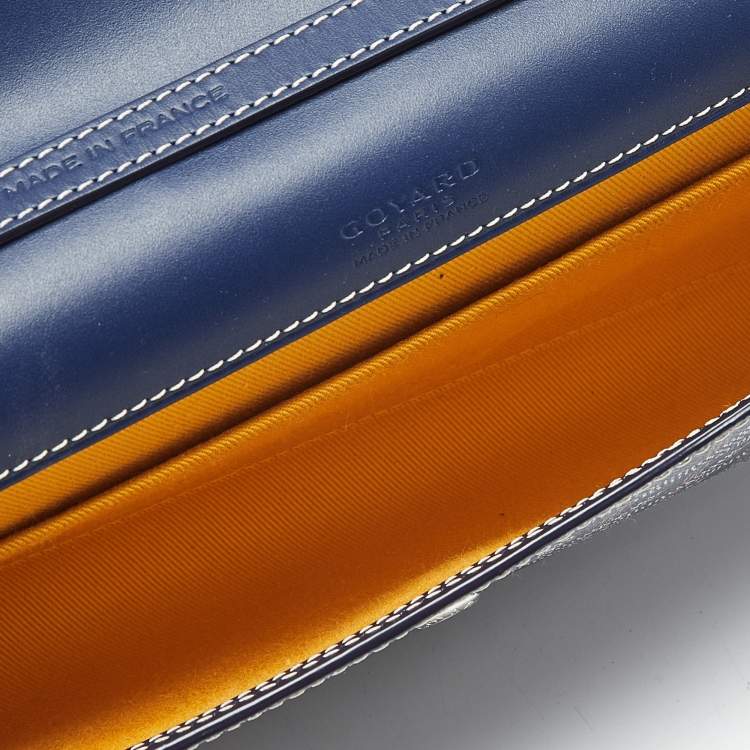 مملوكة مسبقًا Goyard Blue Goyardine Coated Canvas and Leather Monte Carlo PM Clutch