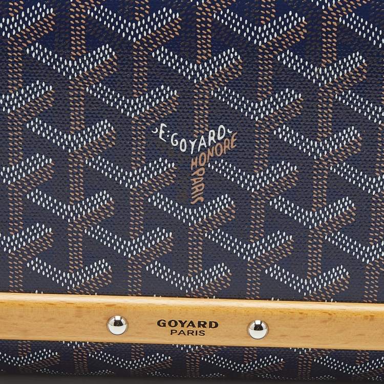مملوكة مسبقًا Goyard Blue Goyardine Coated Canvas and Leather Monte Carlo PM Clutch
