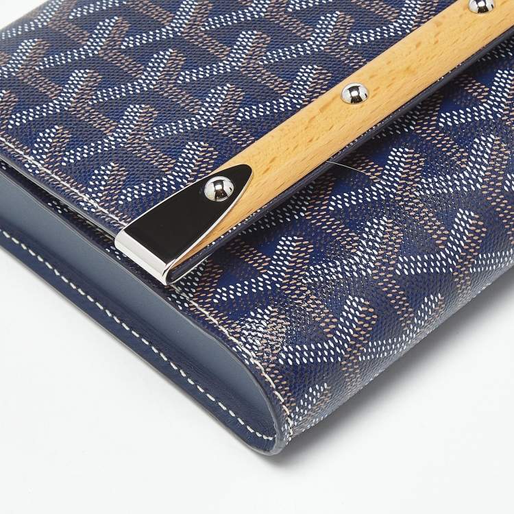 مملوكة مسبقًا Goyard Blue Goyardine Coated Canvas and Leather Monte Carlo PM Clutch