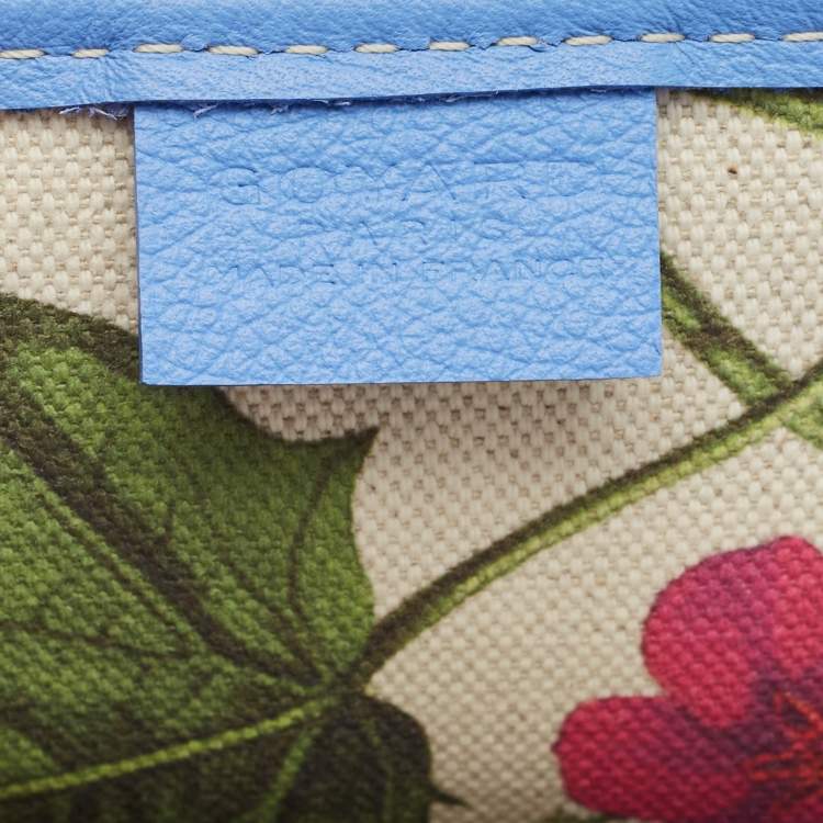 Pre Owned Goyard Iris Goyardine Coated Canvas and Leather Poitiers PM Tote