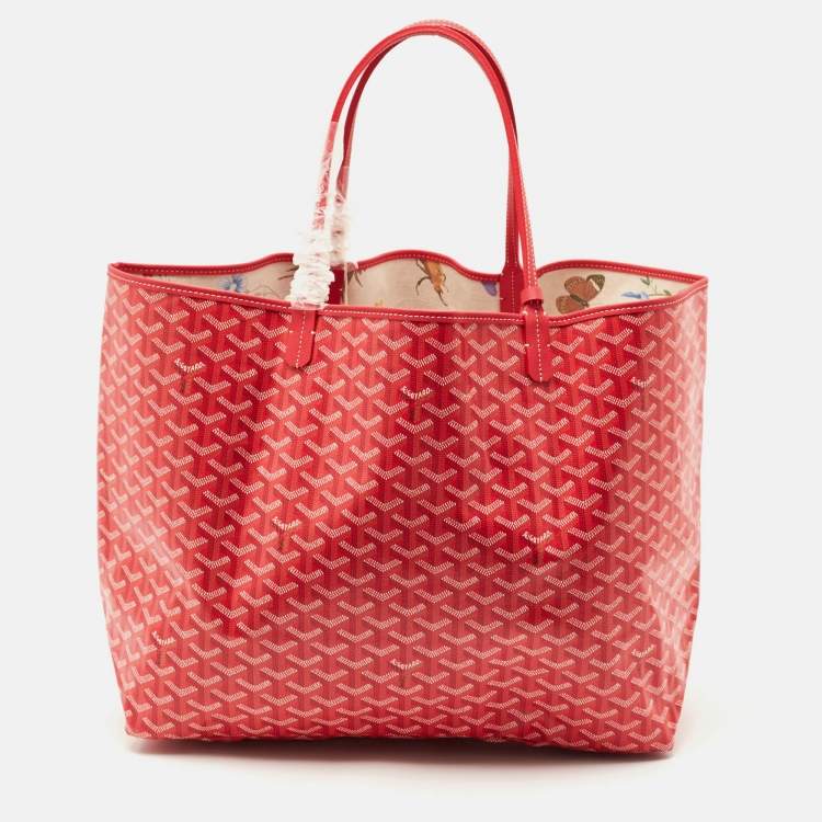 Pre Owned Goyard Fuchsia Goyardine Coated Canvas and Leather Saint Louis GM Tote
