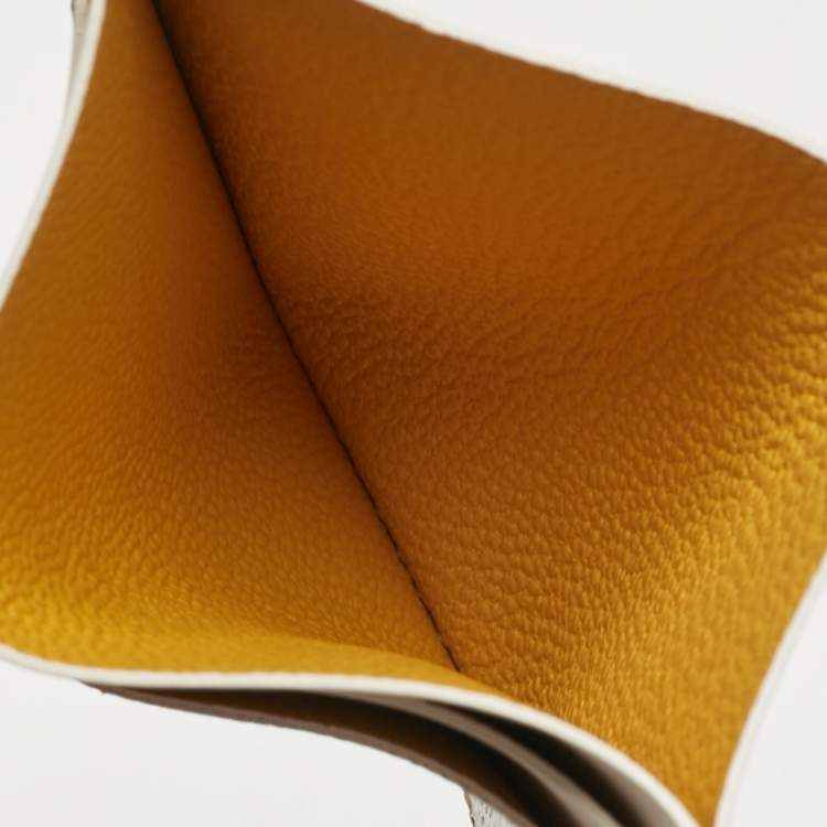 Pre Owned Goyard White Goyardine Coated Canvas and Leather Saint Sulpice Card Holder