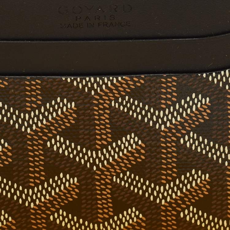 Pre Owned Goyard Black Goyardine Coated Canvas and Leather Saint Sulpice Card Holder
