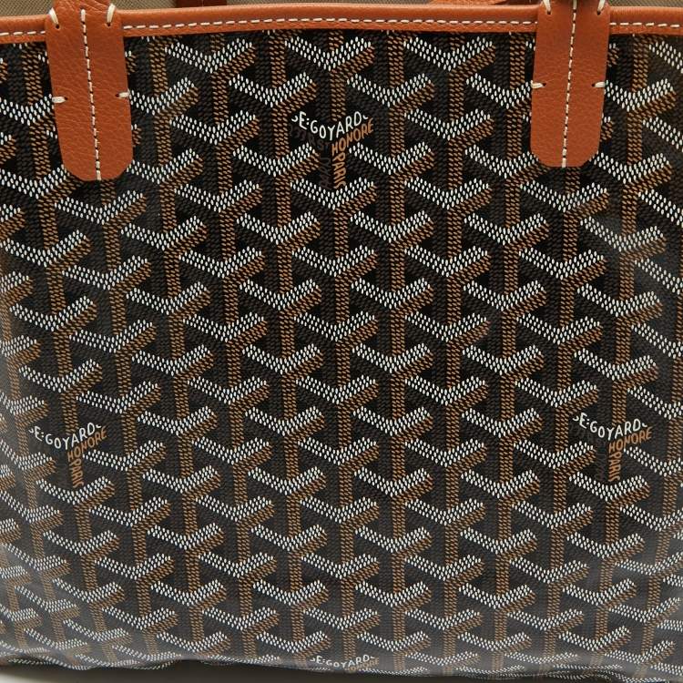 Pre Owned Goyard Brown Goyardine Coated Canvas and Leather Saint Louis PM Tote