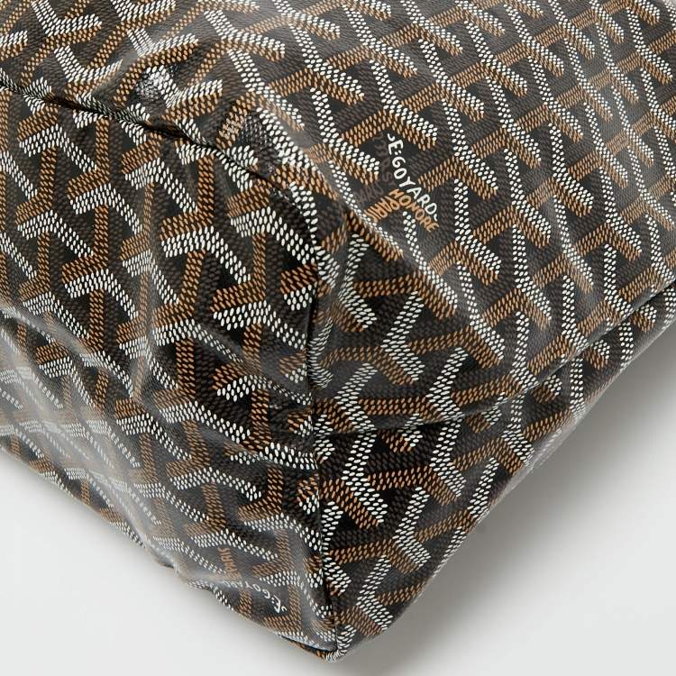 Pre Owned Goyard Brown Goyardine Coated Canvas and Leather Saint Louis PM Tote