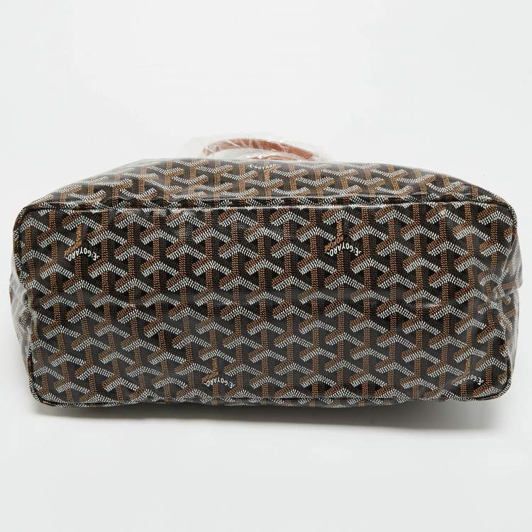 Pre Owned Goyard Brown Goyardine Coated Canvas and Leather Saint Louis PM Tote