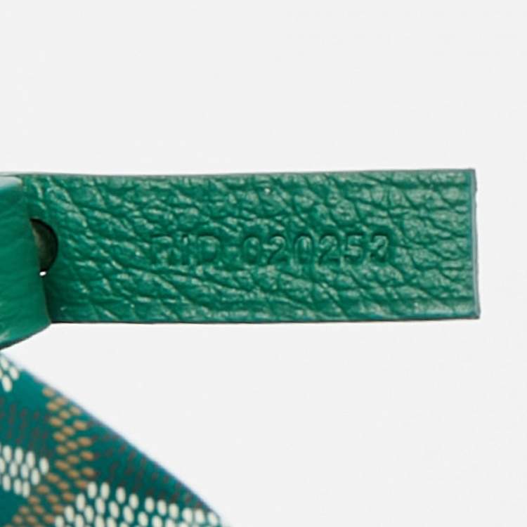 Pre Owned Goyard Green Goyardine Coated Canvas and Leather Saint Louis PM Tote