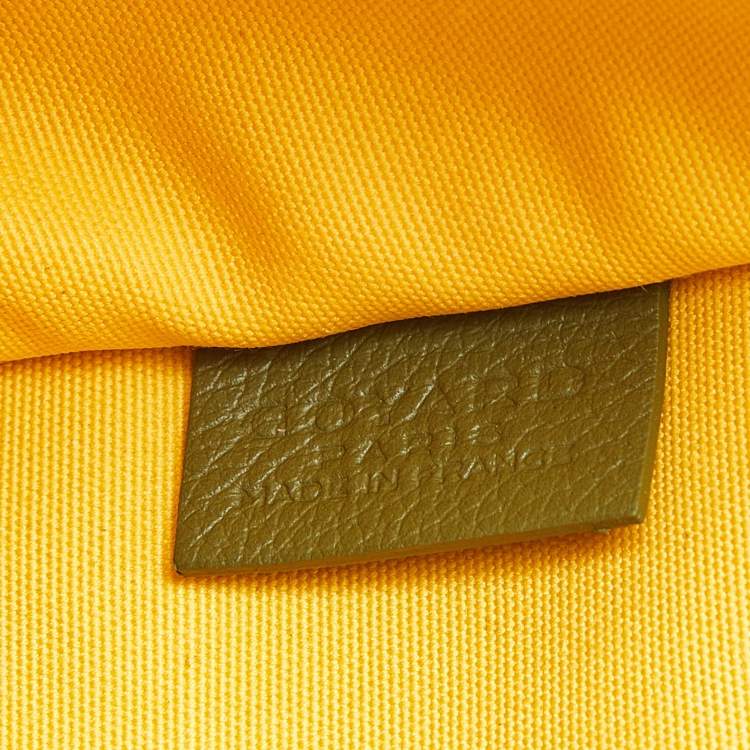 Pre Owned Goyard Kaki Goyardine Jacquard and Leather Villette PM Tote