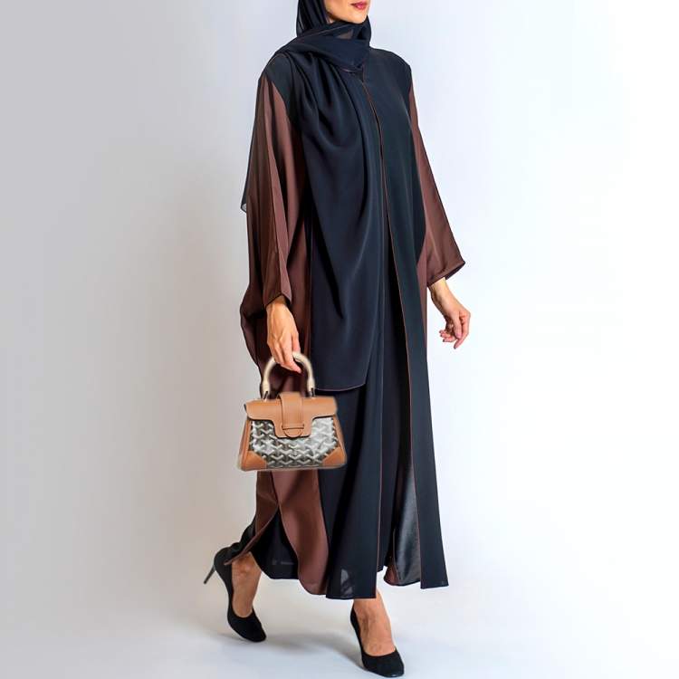 Pre Owned Goyard Brown Goyardine Coated Canvas and Leather Mini Saigon Top Handle Bag