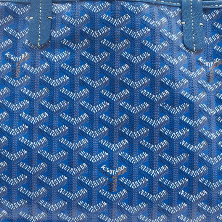 مملوكة مسبقًا Goyard Blue Goyardine Coated Canvas and Leather Saint Louis PM Tote