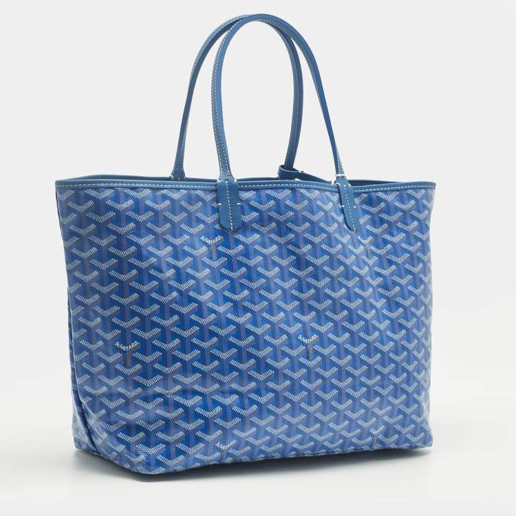 مملوكة مسبقًا Goyard Blue Goyardine Coated Canvas and Leather Saint Louis PM Tote