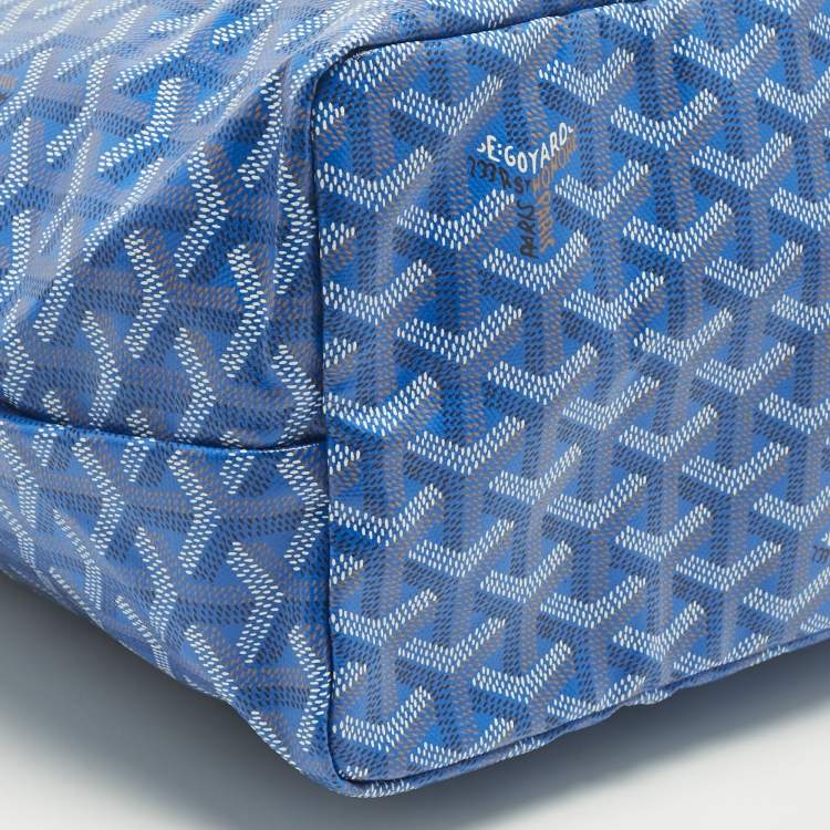 مملوكة مسبقًا Goyard Blue Goyardine Coated Canvas and Leather Saint Louis PM Tote