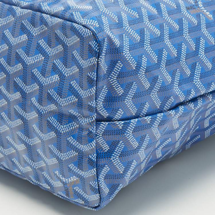 مملوكة مسبقًا Goyard Blue Goyardine Coated Canvas and Leather Saint Louis PM Tote