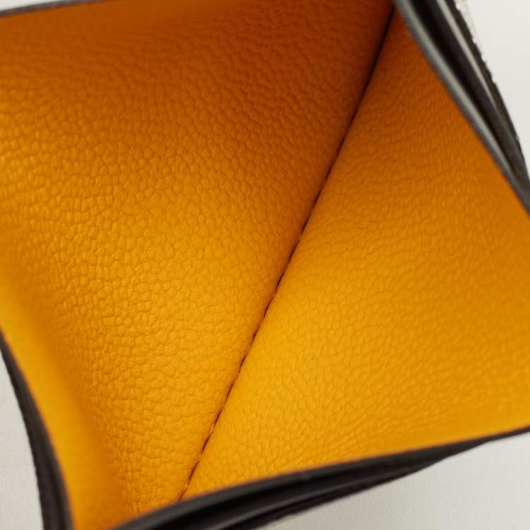 Pre Owned Goyard Saint Sulpice Black Goyardine Coated Canvas and Leather Card Holder