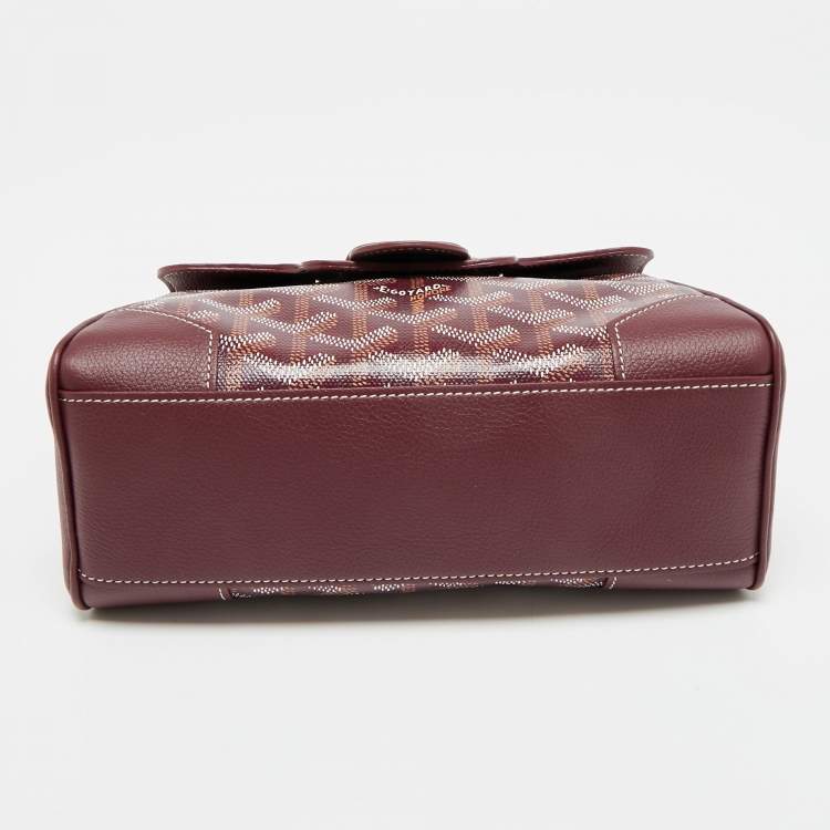 مملوكة مسبقًا Goyard Saigon Mini Burgundy Goyardine Coated Canvas and Leather Top Handle Bag
