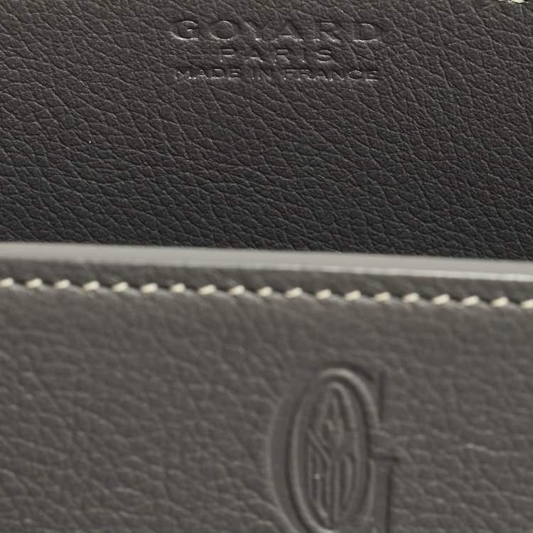 Pre Owned Goyard Rouette Structuré Mini Grey Goyardine Coated Canvas and Leather Crossbody Bag