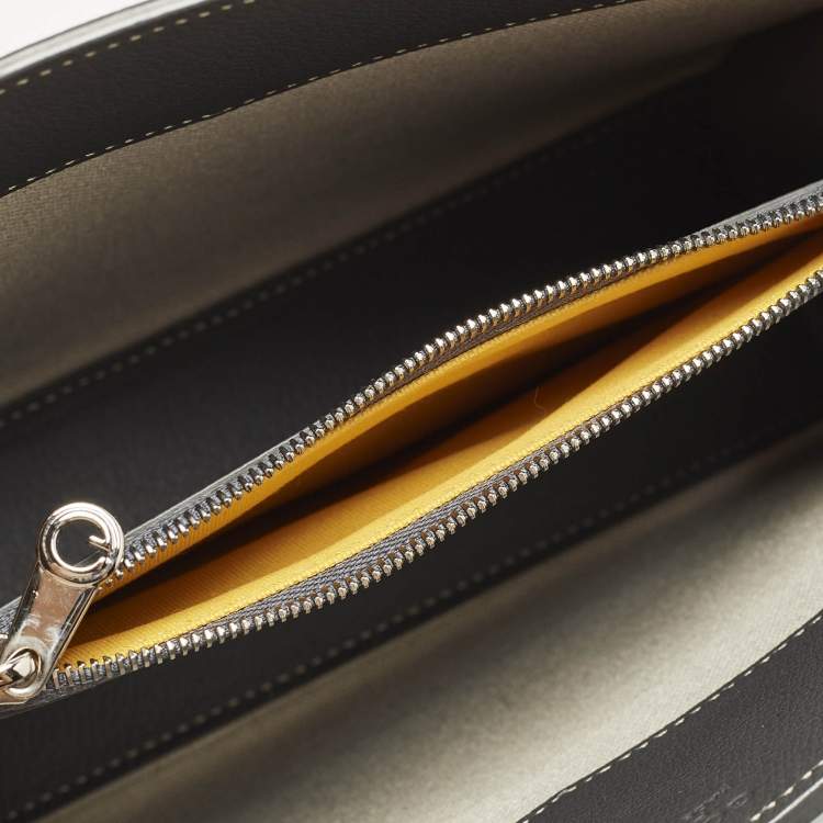 Pre Owned Goyard Rouette Structuré Mini Grey Goyardine Coated Canvas and Leather Crossbody Bag