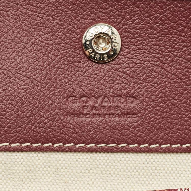 Pre Owned Goyard Boheme Burgundy Goyardine Coated Canvas and Leather Hobo