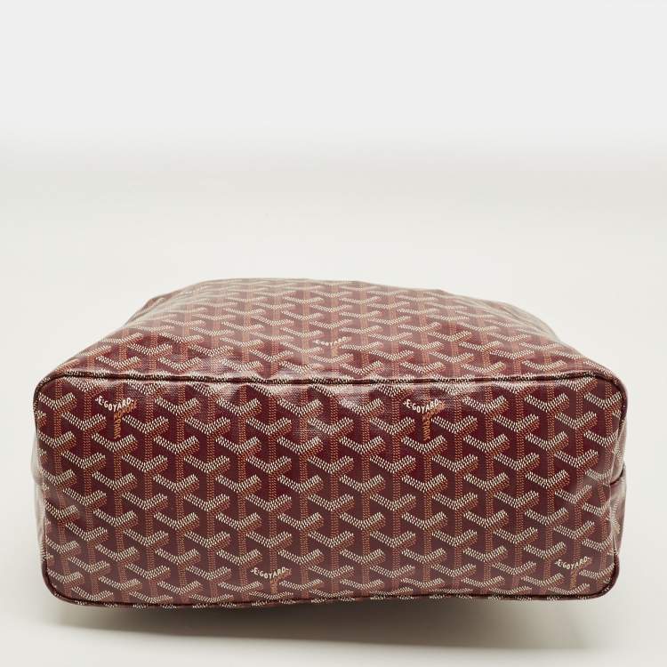 Pre Owned Goyard Boheme Burgundy Goyardine Coated Canvas and Leather Hobo