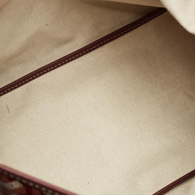 Pre Owned Goyard Boheme Burgundy Goyardine Coated Canvas and Leather Hobo