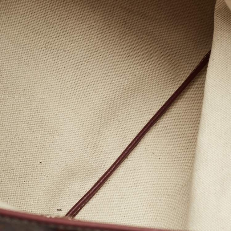 Pre Owned Goyard Boheme Burgundy Goyardine Coated Canvas and Leather Hobo