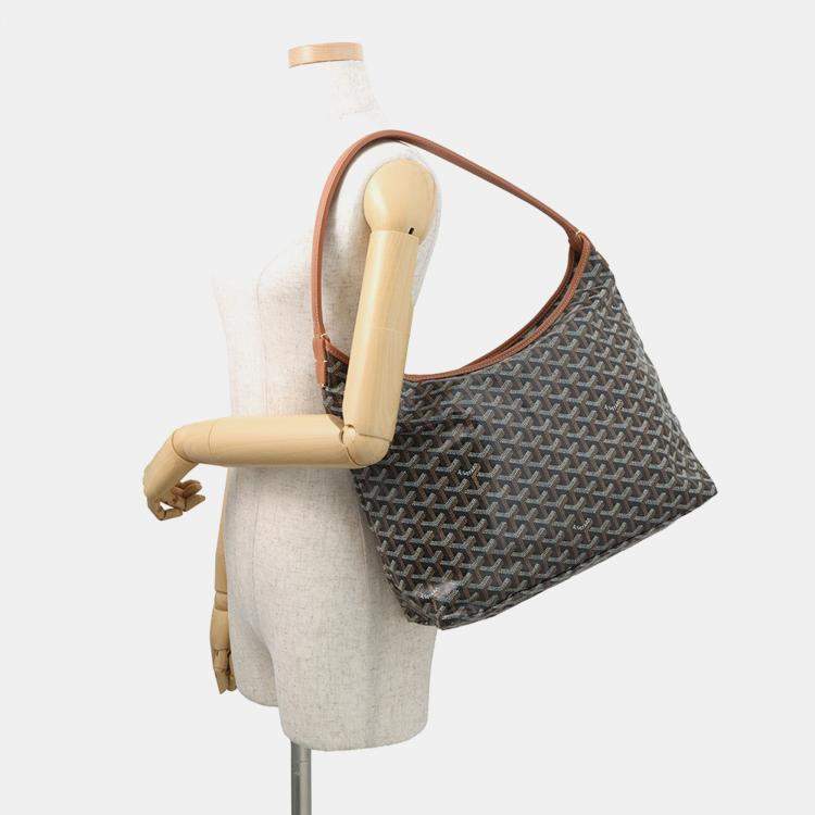 مملوكة مسبقًا Goyard Boheme Hobo Bag Black/Tanbohemepmlty Pvc Leather