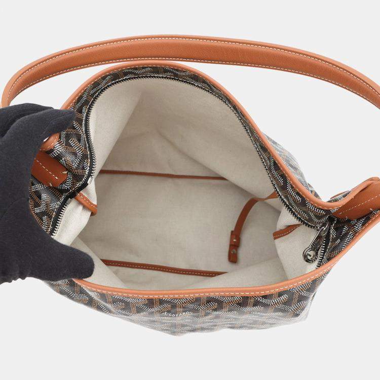 مملوكة مسبقًا Goyard Boheme Hobo Bag Black/Tanbohemepmlty Pvc Leather