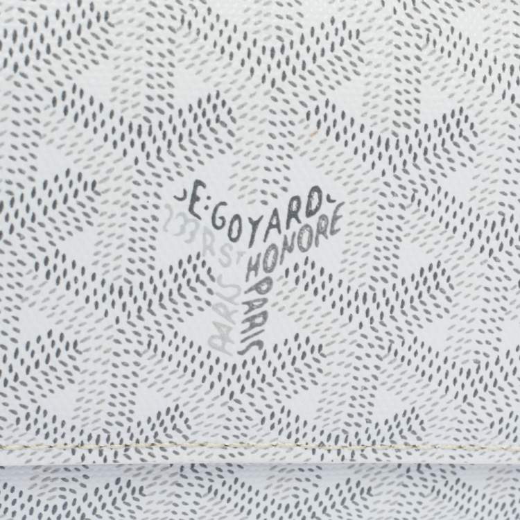 Pre Owned Goyard White Goyardine Coated Canvas Varenne Continental Wallet