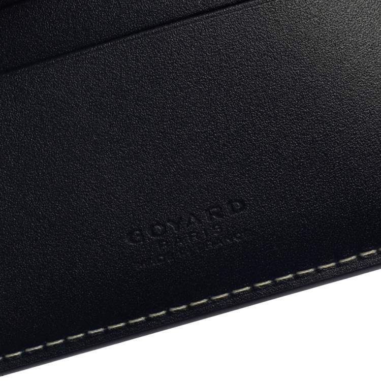 Pre Owned Goyard Dark Blue Coated Canvas Victoire Bifold Wallet