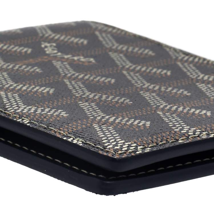 Pre Owned Goyard Dark Blue Coated Canvas Victoire Bifold Wallet