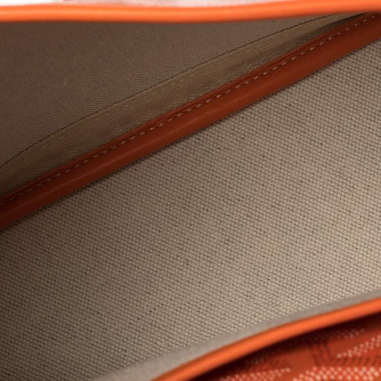 Pre Owned Goyard Orange Goyardine Coated Canvas and Leather Mini Alpin Backpack