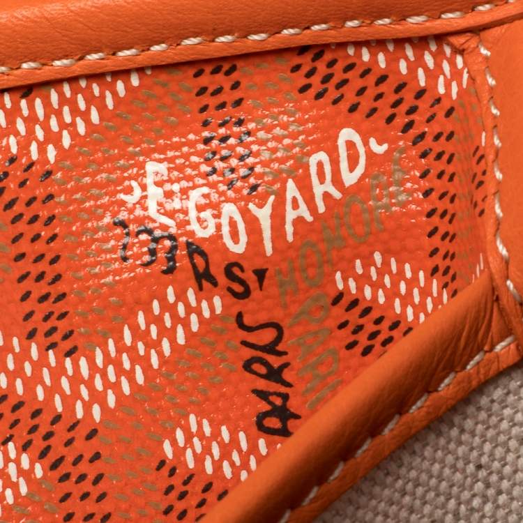 Pre Owned Goyard Orange Goyardine Coated Canvas and Leather Mini Alpin Backpack