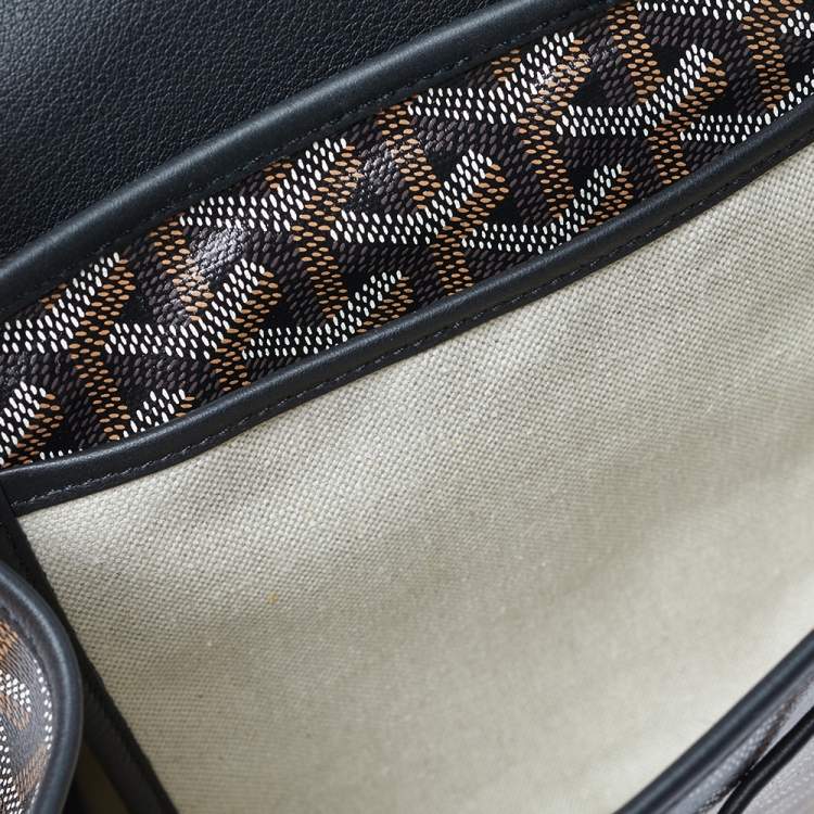 Pre Owned Goyard Black Goyardine Coated Canvas and Leather Mini Alpin Backpack
