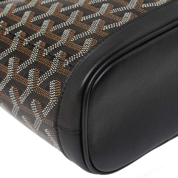 Pre Owned Goyard Black Goyardine Coated Canvas and Leather Mini Alpin Backpack