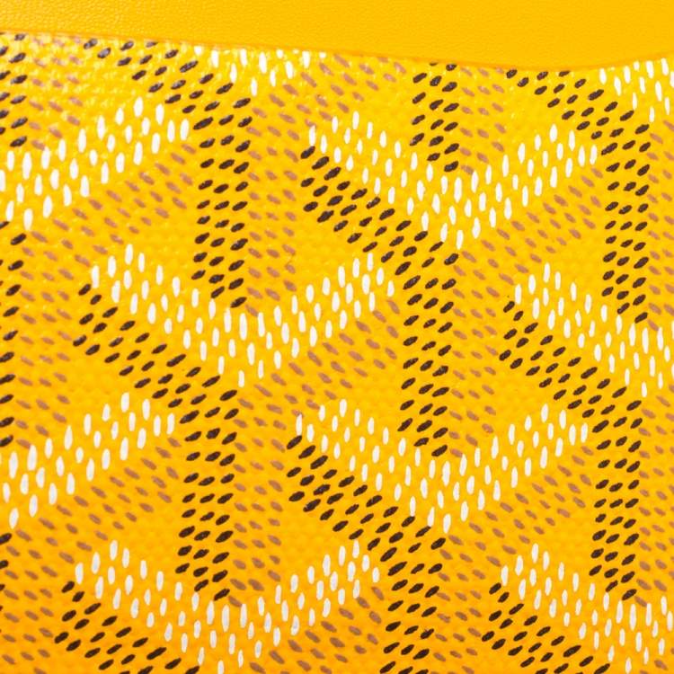 Pre Owned Goyard Yellow Goyardine  Coated Canvas and Leather Saint Sulpice Card Holder