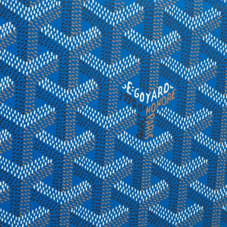Pre Owned Goyard Goyardine Blue Coated Canvas Saint Honoré Clutch