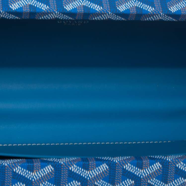 Pre Owned Goyard Goyardine Blue Coated Canvas Saint Honoré Clutch
