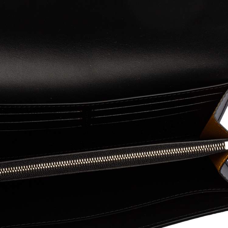 Pre Owned Goyard Black Goyardine Coated Canvas Varenne Continental Wallet