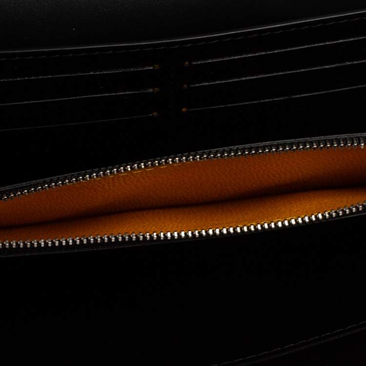 Pre Owned Goyard Black Goyardine Coated Canvas Varenne Continental Wallet