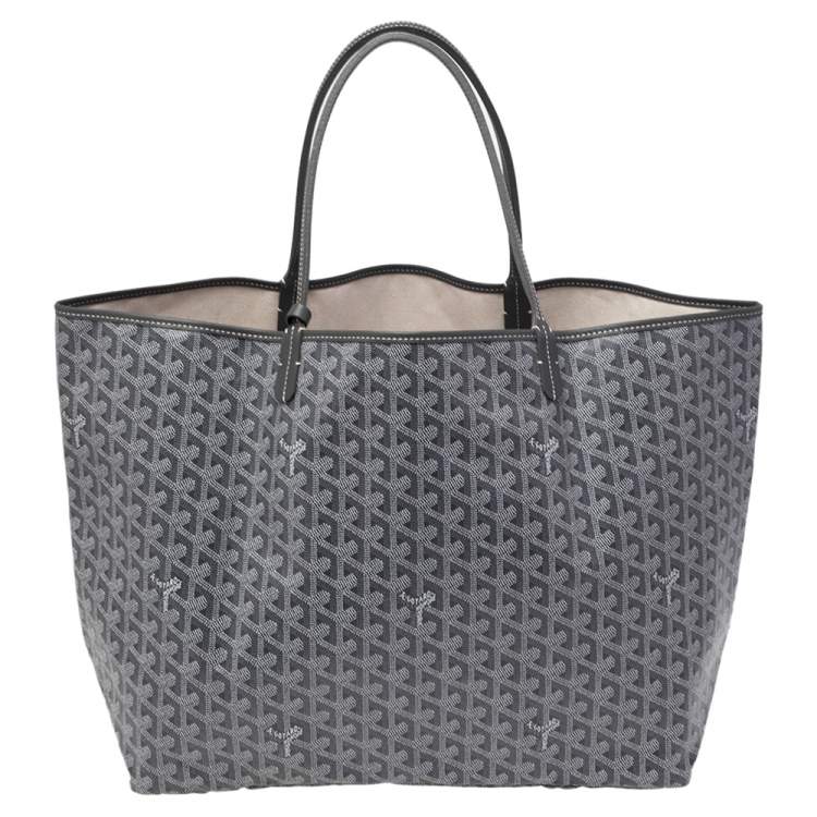 Pre Owned Goyard Grey Goyardine Coated Canvas St. Louis GM Tote